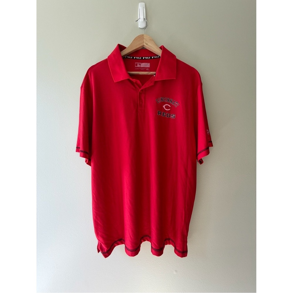 Sporty MLB Genuine Merchandise Polo Shirt XL Red Cincinnati Reds Baseball